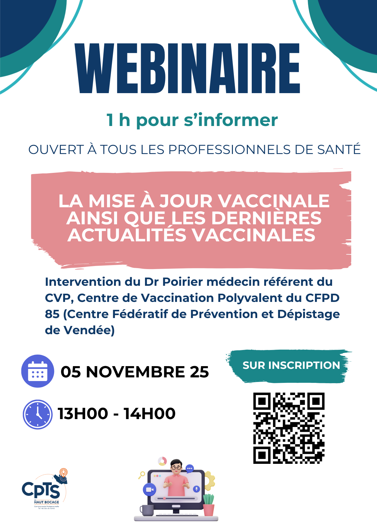 WEBINAIRE : [Webinaire Professionnels de Santé] Mise à jour vaccinale 2025 : actualités et bonnes pratiques 